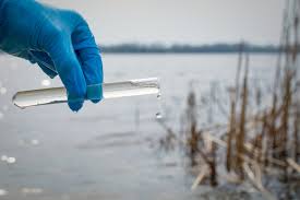 water being tested lake